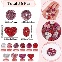 56 Stück Polymer Clay Pflastersteine mit Valentinstagsmotiven&nbsp;RB-SC0001-20