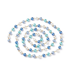 Catena di perle di vetro fatta a mano&nbsp;AJEW-JB01134-01