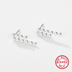 Boucles d'oreilles à tige mini-points en argent sterling plaqué rhodium 925, platine, 28x6mm