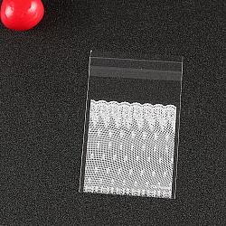 Quadratische selbstklebende Kekstüten aus Zellophan, Snack-Paket-Taschen, weiß, 7x7 cm, 100 Stück / Set