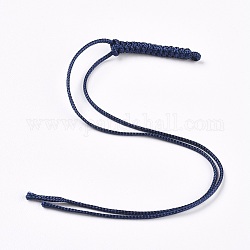 Fabbricazione di anelli di corda in nylon, blu scuro, 200~210x5x4mm, Foro: 3~5 mm
