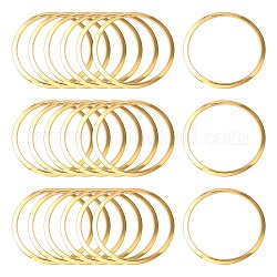 Anillos de enlace de 201 acero inoxidable, anillo, real 24k chapado en oro, 25x1~1.2mm, diámetro interior: 22 mm