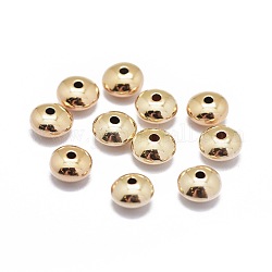 Mit Gelbgold gefüllte Spacer Beads, 1/20 14k Gold gefüllt, Flachrund, Echtes Gold gefüllt, 5.5x3 mm, Bohrung: 1.2 mm