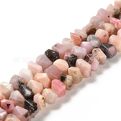 Chapelets de perles en opale rose naturelle, facette, pépites, 10~11x8~10x7~8mm, Trou: 1mm, Environ 22~23 pcs/chapelet, 7.09~7.48'' (18~19 cm)