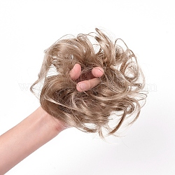 人工毛髪の延長  女性のお団子のためのヘアピース  ヘアドーナツアップポニーテール  耐熱高温繊維  バリーウッド  15cm