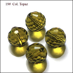 Imitazione branelli di cristallo austriaco, grado aaa, sfaccettato (128 sfaccettatura), tondo, oliva, 10mm, Foro: 0.9~1 mm