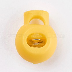 Federzugschnur aus Kunststoff, golden, 22x18x13.5 mm, Bohrung: 8x5 mm