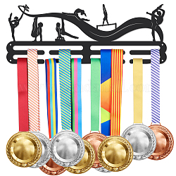 SUPERDANT Gymnastics Medal Hanger Display Exercise with Ribbons Medal Display Rack Wall Mount Ribbon Display Holder Rack Hanger Decor Iron Hooks for 40+ Awards Sports Wall Hanging Athlete Gift