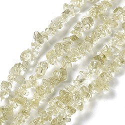 Brins de perles de quartz citron naturel, 5~19.5x3~8.5x1.5~7.5mm, Trou: 1mm, Environ 221~293 pcs/chapelet, 31.10~32.68 pouce (79~83 cm)