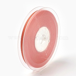 Cinta de rayón y algodón, cinta de sarga, cinta de espiga, rojo naranja, 1/4 pulgada (6 mm), aproximamente 50yards / rodillo (45.72 m / rollo)