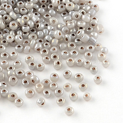 12/0 Perlas de semillas de vidrio, Ceilán, redondo, agujero redondo, marrón rosado, 12/0, 2mm, agujero: 1 mm, aproximamente 3333 unidades / 50 g, 50 g / bolsa, 18 bolsas/2 libras