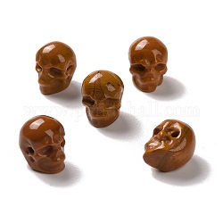 Cuentas de mookaita natural, halloween cráneo, 11~11.5x8.5~9x11~11.5mm, agujero: 0.9~1 mm