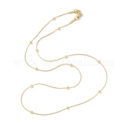 Vakuumbeschichtung 304 Satellitenketten-Halskette aus Edelstahl für Männer und Frauen, golden, 17.72 Zoll (45 cm)