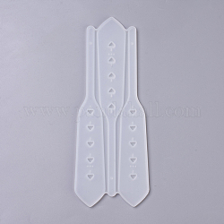 Silicone Molds, Resin Casting Molds, For UV Resin, Epoxy Resin Jewelry Making, Fan Shape, White, 236x89x4mm