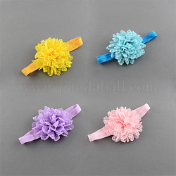 Elastischen Stirnbänder & Haarbänder, mit zufälliger Farbe elastische Schnur, Baby-Blumenstirnbänder, Mischfarbe, 112 mm
