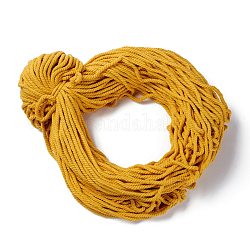 Cordoncini di filo di cotone, 3-ply, per fare gioielli, oro, 5~5.8mm, 109.4 iarda (100 m)/pacchetto