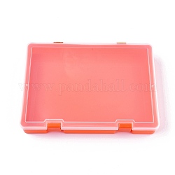 Прямоугольная коробка для хранения бусинок из полипропилена (ПП), с откидными крышками, для небольших предметов и других поделок, оранжево-красный, 25.3x19x3.9 см