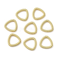 Legierung Verknüpfung rings, verdreht, golden, Dreieck, 11.2x11.3x1.5 mm, Innendurchmesser: 7.5x8 mm