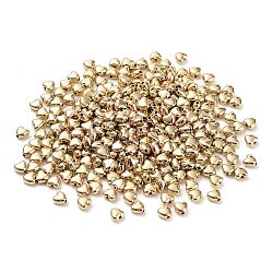 Ccb perline di plastica, cuore, oro, 5.5x5.5x3mm, Foro: 1 mm