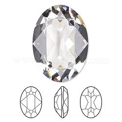 Österreichische Kristallrhinestone Cabochons, Kristall Leidenschaften, facettiert oval Phantasie Stein, 4120, 001 _crystal, 18x13 mm