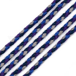 Полиэстер плетеные шнуры, темно-синий, 2 мм, около 100 ярд / пучок (91.44 м / пучок)