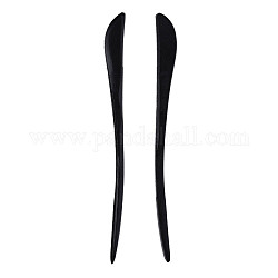 Accessoires de bâtons de cheveux en bois de schima vintage, accessoires de cheveux pour femmes, noir, 190x17x7mm