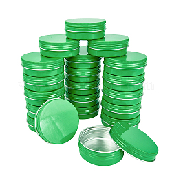 Benecreat 20 Packungen 60 ml grüne runde Blechdosen Aluminiumdosen mit Schraubverschluss zur Aufbewahrung von Gewürzen, Süßigkeiten, Lippenbalsam und Partybevorzugung Geschenke