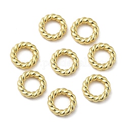 Aleación de enlace rings, retorcido, dorado, anillo, 6x1.4mm, diámetro interior: 3.3 mm