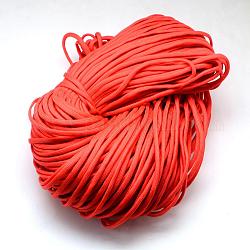 7 Innenkerne Polyester- & Elasthan-Kordelseile, einfarbig, zur Herstellung von Seilarmbändern, rot, 4~5 mm, ca. 109.36 Yard (100m)/Bündel, 420~500 g / Bündel