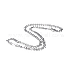 201 collar de cadena de mazorcas de acero inoxidable para hombres y mujeres, color acero inoxidable, 19.88 pulgada (50.5 cm)