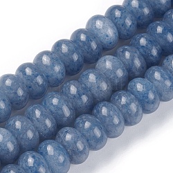 Chapelets de perles en aventurine bleue naturelle, rondelle, 8~8.5x4.5~5mm, Trou: 1mm, Environ 80 pcs/chapelet, 15.5 pouce (39.5 cm)