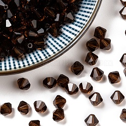 Czech Glass Beads, Faceted, Bicone, Brown, 6mm in diameter, hole: 0.8mm, 144pcs/gross