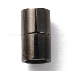 Chapado de iones (ip) 303 cierres magnéticos de acero inoxidable con extremos para pegar, columna, gunmetal, 12x7x7mm, agujero: 5 mm