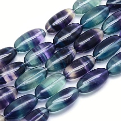 Chapelets de perles en fluorite naturel, ovale, 20x10x7mm, Trou: 1mm, Environ 20 pcs/chapelet, 15.7 pouce (40 cm)