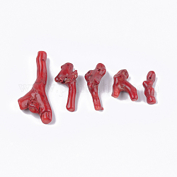 Synthetic Coral Beads, Dyed, FireBrick, 28~80x12~30x9~18mm, Hole: 1.2mm, about 75pcs/1000g