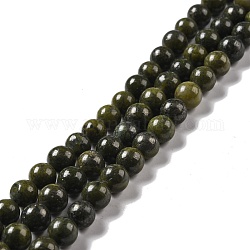 Natural Epidote Beads Strands, Round, 6.5~6.8mm, Hole: 1.1mm, about 60pcs/strand, 15.35''(39cm)