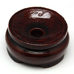 Basi in legno accessori decorativi di visualizzazione per pietre preziose, rosso scuro, 42~45x22~24mm