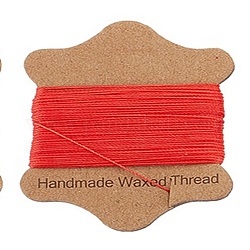 Waxed Nylon Cord, Dark Red, 0.55mm, about 21.87 yards(20m)/card
