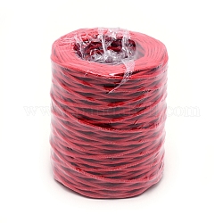 Handmade Iron Wire Paper Rattan, Woven Paper Rattan, for Art Craft Flower Bouquets, Red, 77x91mm, Wire Diameter: 2~3mm, 47~50m/roll