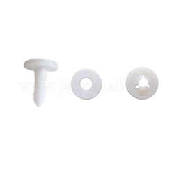 Joints de poupée en plastique, avec rondelles, bricolage artisanat peluche nounours accessoires, blanc, 45mm
