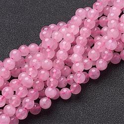 Fili di perline quarzo roso  naturale , tondo, 6mm, Foro: 0.8 mm, circa 65pcs/filo, 15~16 pollice