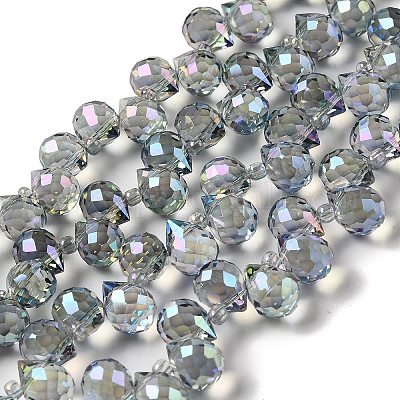 Chapelets de perles en verre électroplaqué&nbsp;EGLA-D030-17U-1
