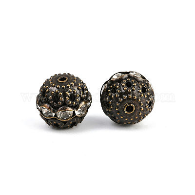 Messing Legierung Strass Perlen&nbsp;RB-A011-12mm-01AB-NF-1