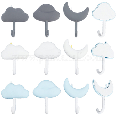 Wholesale GORGECRAFT 9pcs Adhesive Wall Hooks Utility Hook Heavy Duty Moon  Clouds Wall Hangers 3 Colors Sky Theme Traceless Adhesive Wall Hooks for  Robe Towel Keys Bags Decorative Backpack Hat Scarf Belt 