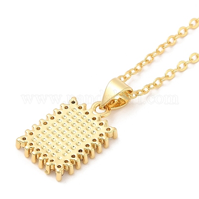Collier à pendentifs en laiton et zircone cubique&nbsp;NJEW-I125-01C-1