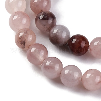 Brins de perles de quartz fraise violet naturel&nbsp;G-P530-B02-02-1