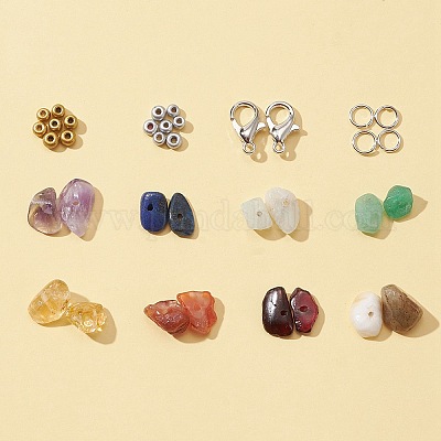 Kit Creazione Braccialetti Fai Da Te Perline Pietre Laviche E Cristalli Con Ciondoli Magnetici