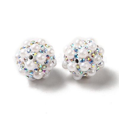 Polymer Ton Strass Perlen&nbsp;RGLA-D050-01C-1