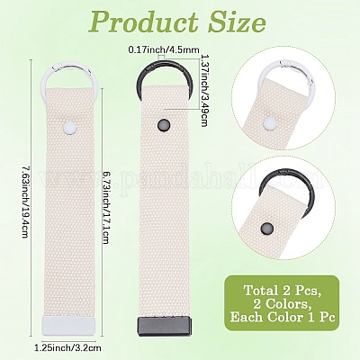 2 llavero rectangular de poliéster de 2 colores&nbsp;KEYC-CP0001-49B-1