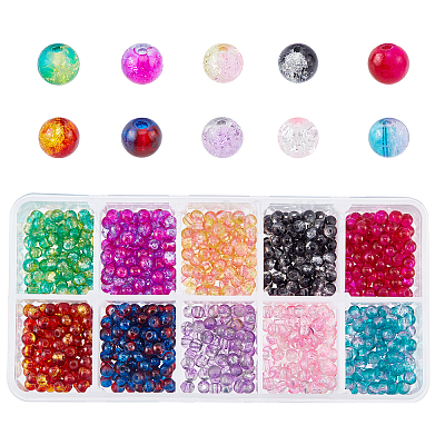 Wholesale Crackle Glass Beads Supplies For Jewelry Making- Pandahall.com
